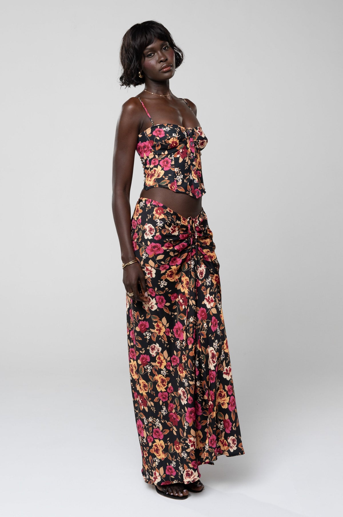 This is an image of Ziggy Skirt in Rosie - RESA featuring a model wearing the dress