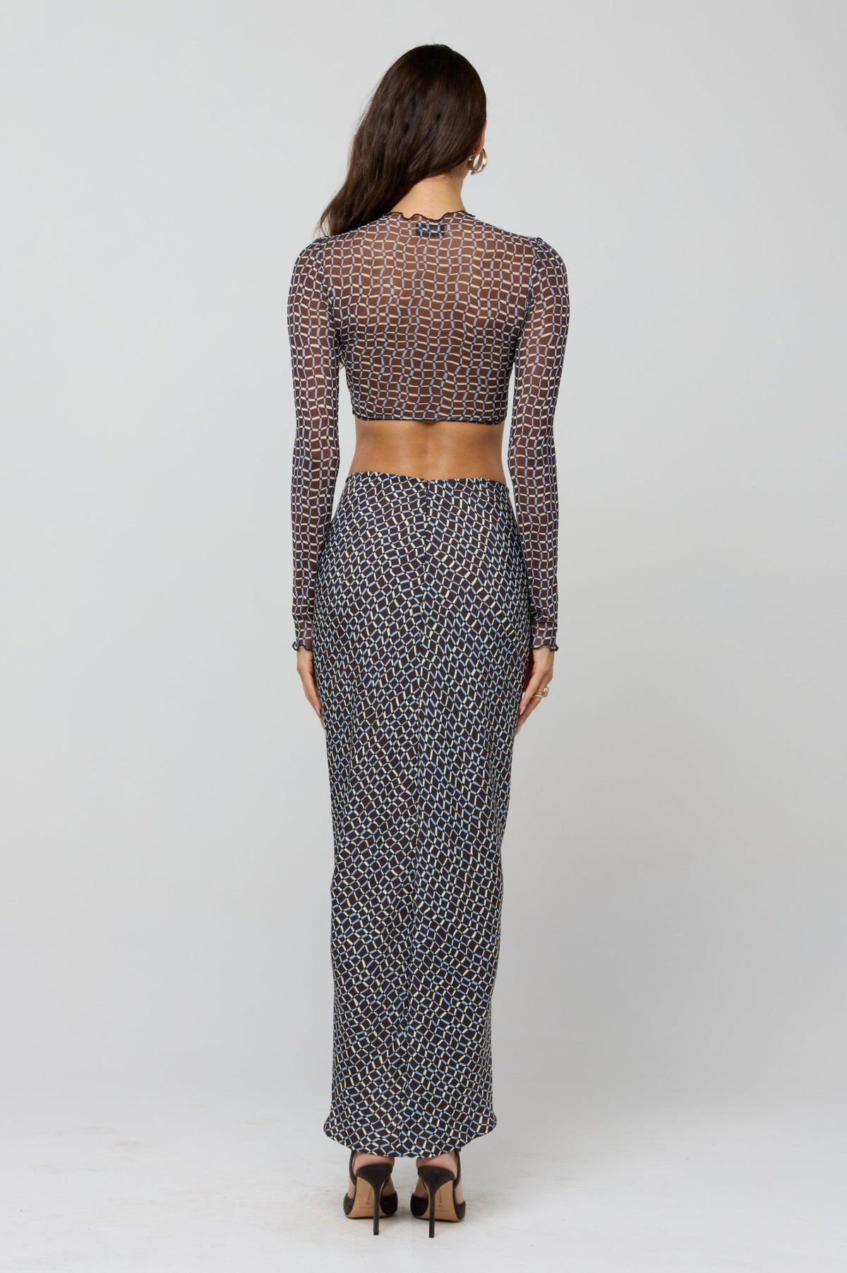 This is an image of Ziggy Skirt in Tide - RESA featuring a model wearing the dress