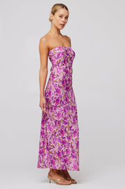This is an image of Anna Slip in Lilac - RESA featuring a model wearing the dress