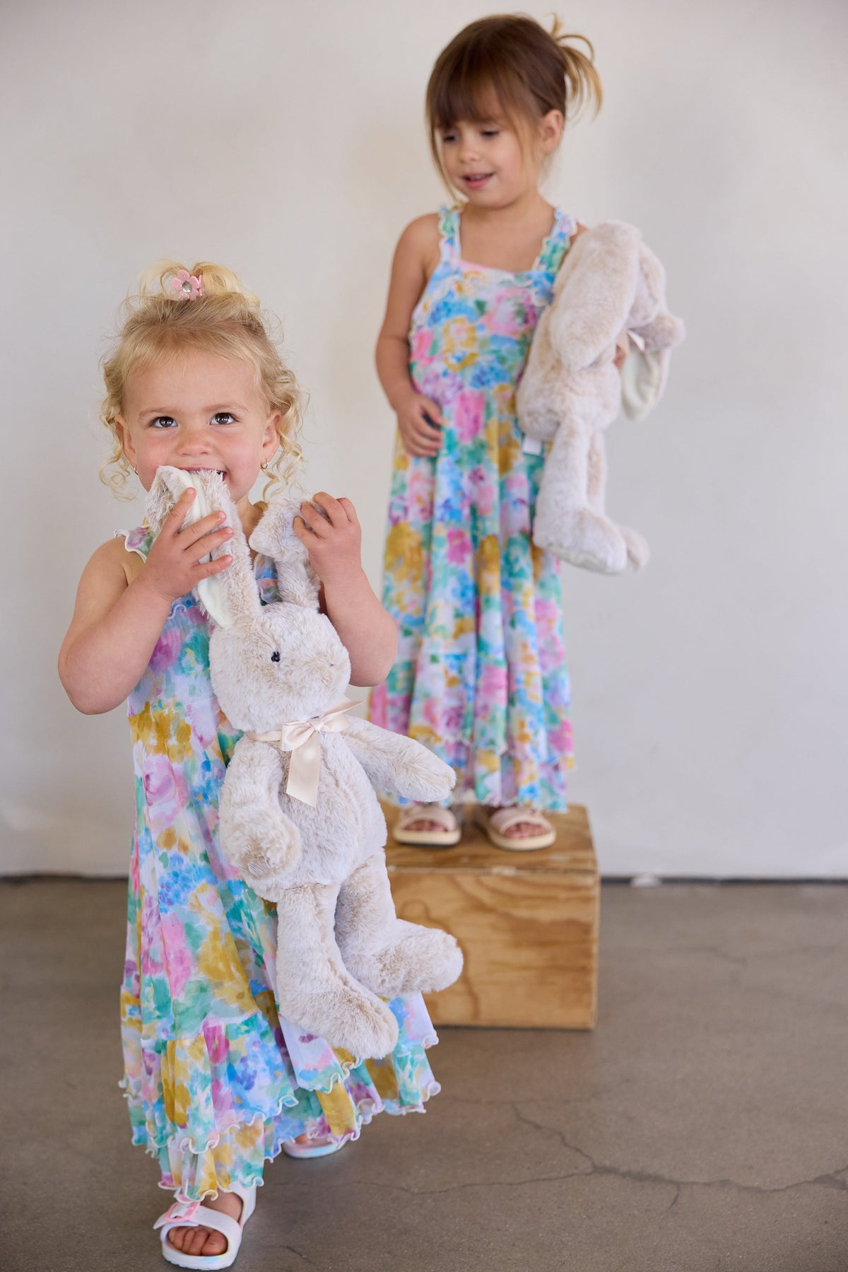 This is an image of Missy Kids in Canvas - RESA featuring a model wearing the dress