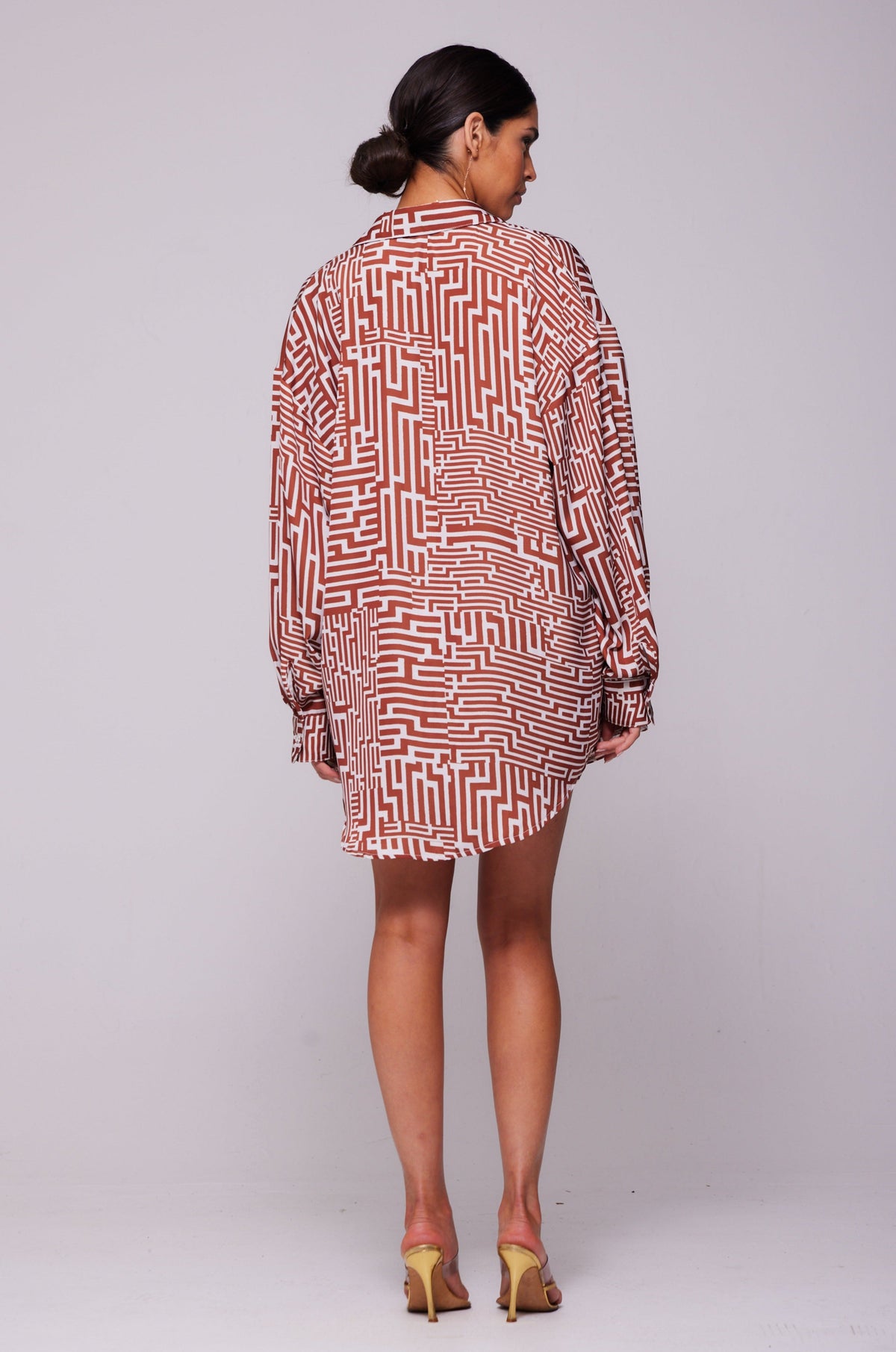 This is an image of Monica Blouse in Coconut - RESA featuring a model wearing the dress